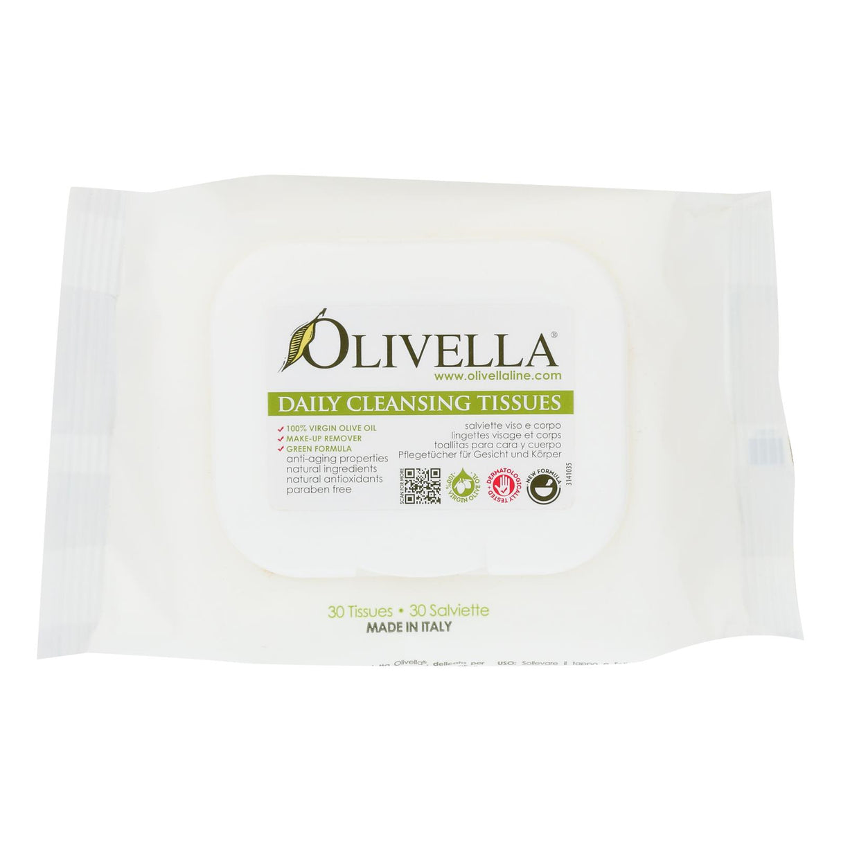 Olivella Daily Facial Cleansing Tissues, 30-Count - Cozy Farm 