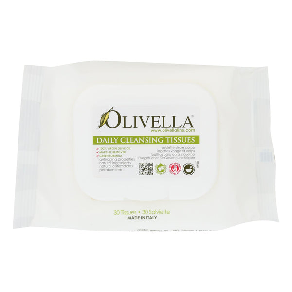 Olivella Daily Facial Cleansing Tissues, 30-Count - Cozy Farm 