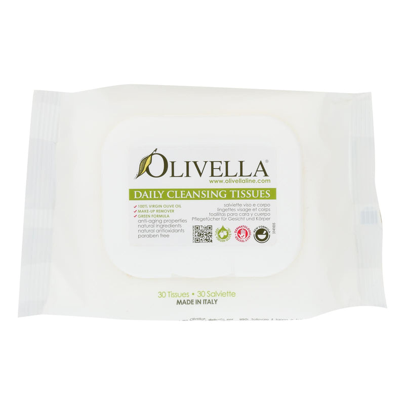 Olivella Daily Facial Cleansing Tissues, 30-Count - Cozy Farm 