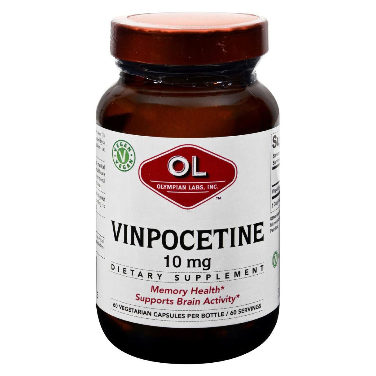 Olympian Labs Vinpocetine (Pack of 60 Vegetarian Capsules) - 10 mg - Cozy Farm 