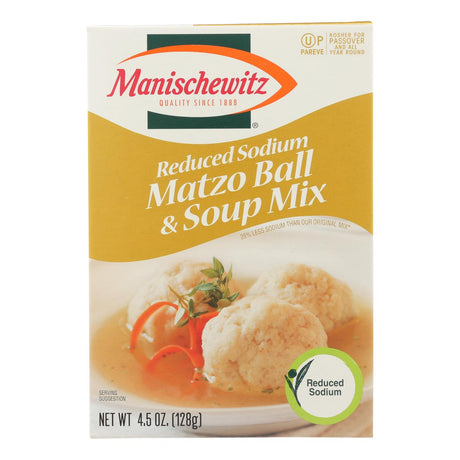 Manischewitz Low Sodium Matzo Ball and Soup Mix - 4.5 Oz (Case of 12) - Cozy Farm 