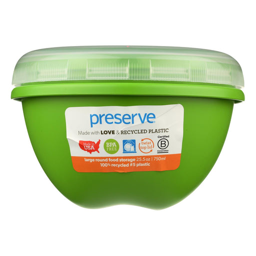 Preserve Large Food Storage Container (Pack of 12) - Durable, 25.5 Oz. Green - Cozy Farm 