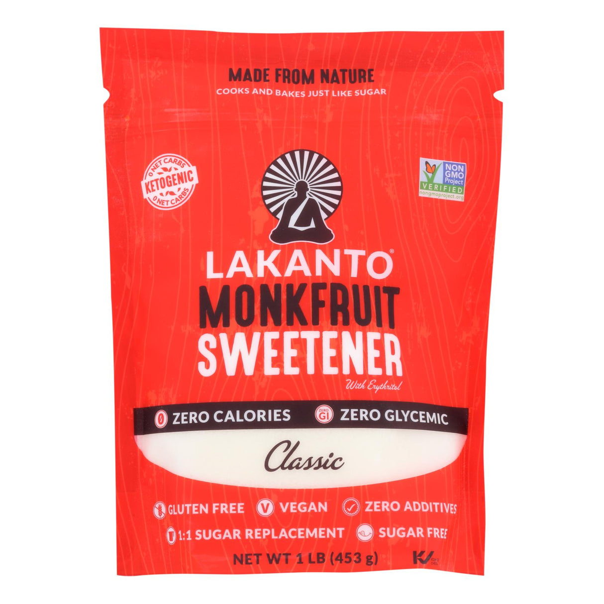 Lakanto Classic Monkfruit Sweetener, 16 Oz. (Pack of 8) - Cozy Farm 