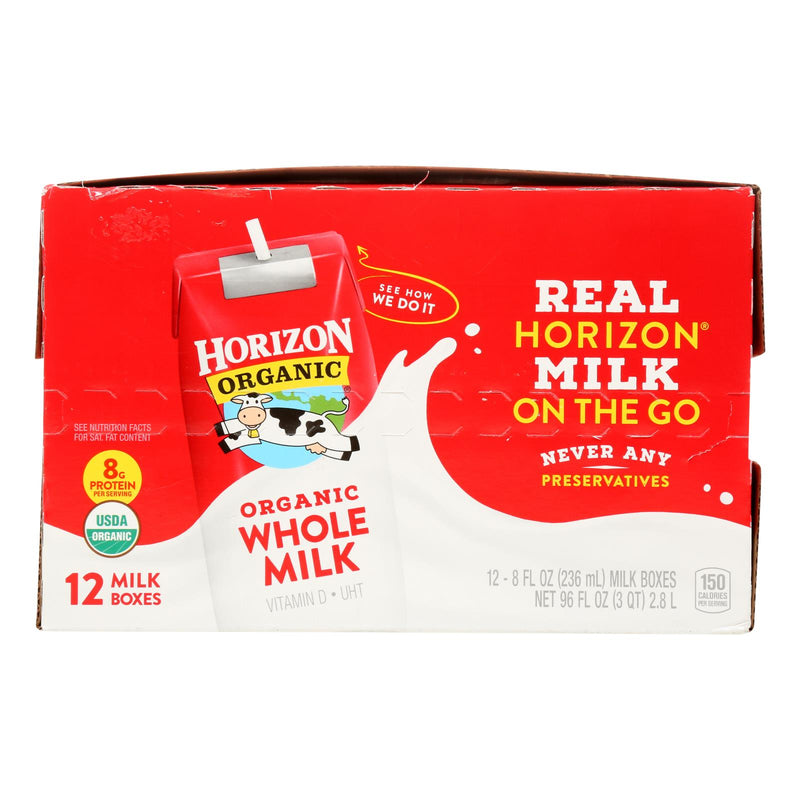 Horizon Organic Dairy Whole Milk - 12/8 Fl Oz - Cozy Farm 