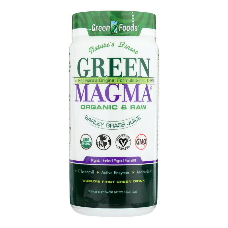 Green Foods Barley Grass Juice Powder, Dr. Hagiwara's Green Magma - 5.3 Oz - Cozy Farm 