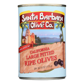 Large Santa Barbara Black Pitted Olives (12 x 5.75 Oz.) - Cozy Farm 