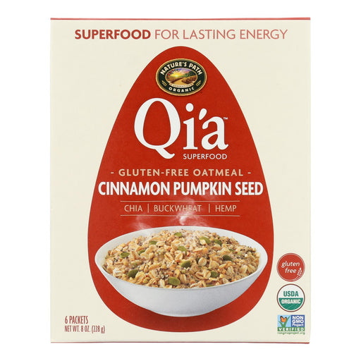 Nature's Path Organic Qi'a Superfood Hot Oatmeal: Cinnamon Pumpkin Seed, 8 Oz. (Pack of 6) - Cozy Farm 