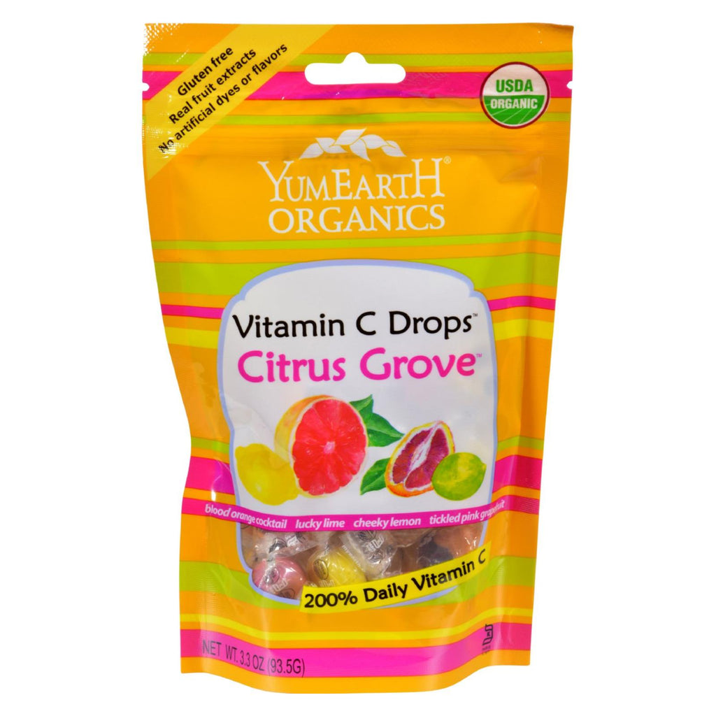 Yummy Earth Organic Vitamin C Drops - Citrus Grove (Pack of 6) - 3.3 Oz. - Cozy Farm 