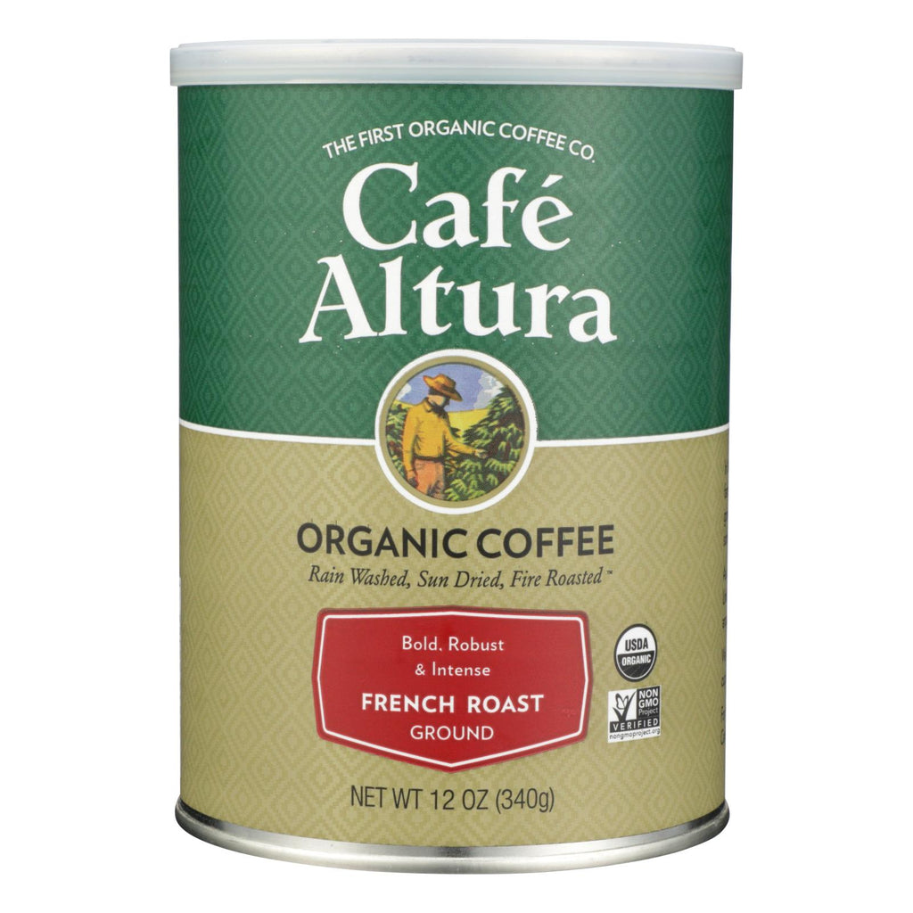 Organic Ground Coffee - French Roast (Pack of 6) - 12 Oz. by Cafe Altura - Cozy Farm 