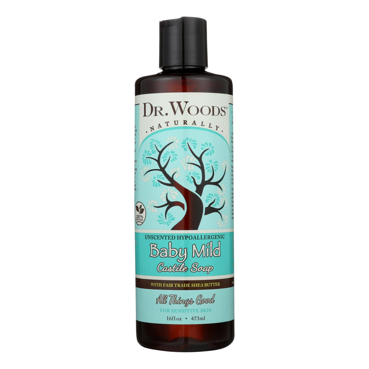 Dr. Woods Shea Vision Pure Castile Baby Mild Soap with Organic Shea Butter - 16 Fl Oz - Cozy Farm 