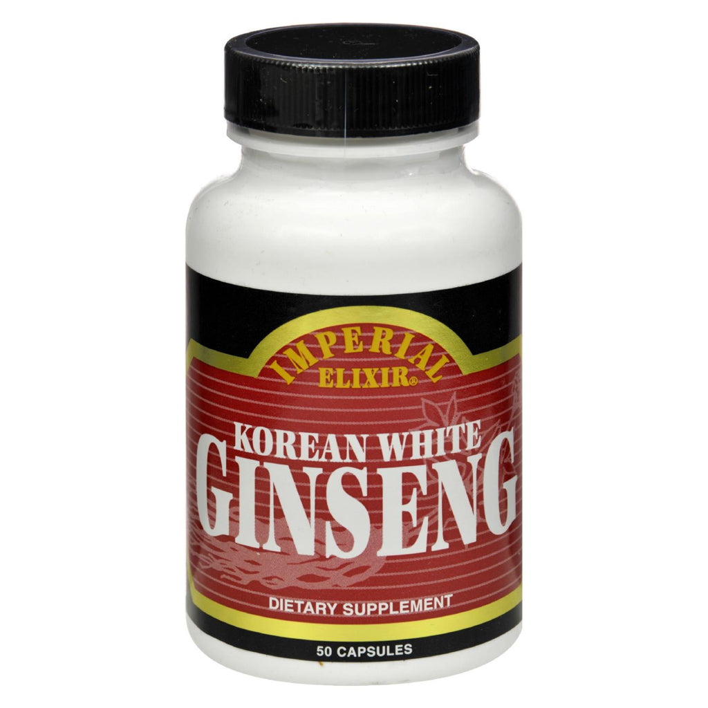 Imperial Elixir Korean White Ginseng (Pack of 50 Capsules - 500 mg) - Cozy Farm 