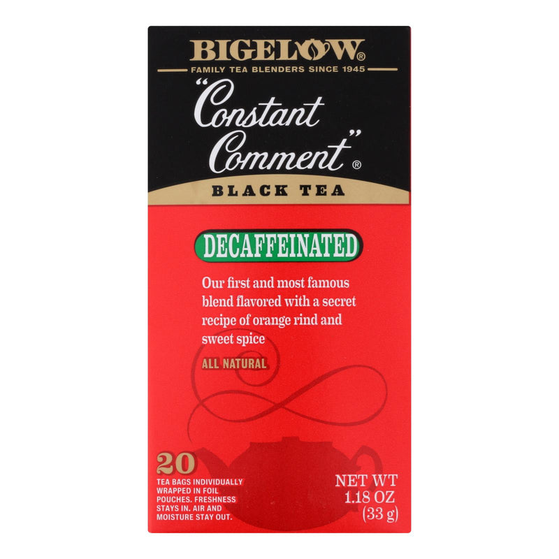 Bigelow Constant Comment Decaf Black Tea, Case of 6 (20 Bags Each) - Cozy Farm 