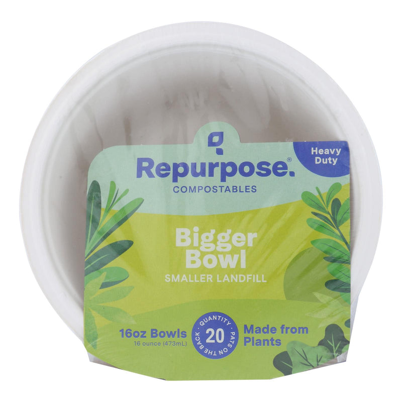 Repurpose Plant-Based Bagasse Bowls (Case of 12, 20-Count) - Cozy Farm 
