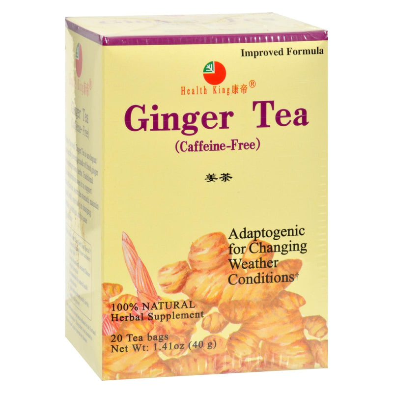 Health King Caffeine-Free Ginger Herb Tea 20-Tea Bag Pack - Cozy Farm 