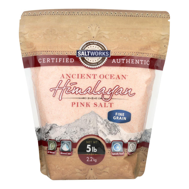 Saltworks Himalayan Pink Fine Salt, 5 lb - Cozy Farm 