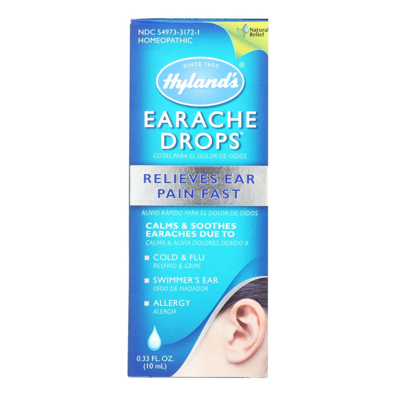 Hyland's Earache Support Drops, Soothes Discomfort, Natural Homeopathic Medicine, 0.33 Fl Oz - Cozy Farm 