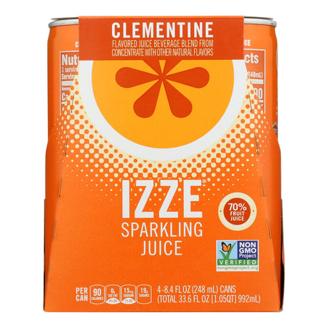 Izze Sparkling Clementine, Refreshing Natural Flavor, 6 Pack, 4/8.4 Fl Oz. Cans - Cozy Farm 