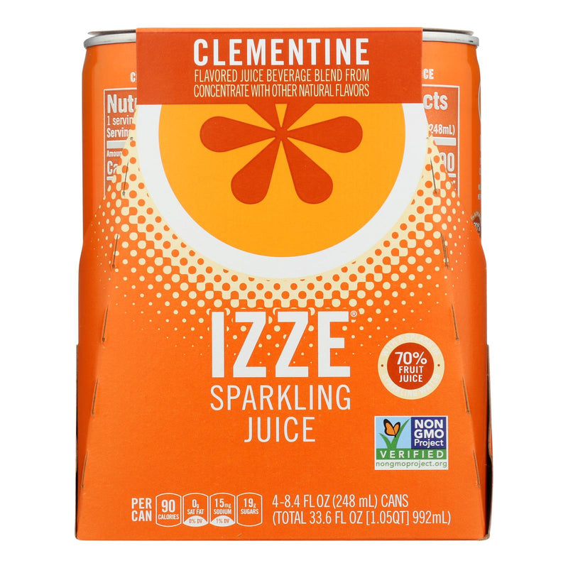 Izze Sparkling Clementine, Refreshing Natural Flavor, 6 Pack, 4/8.4 Fl Oz. Cans - Cozy Farm 