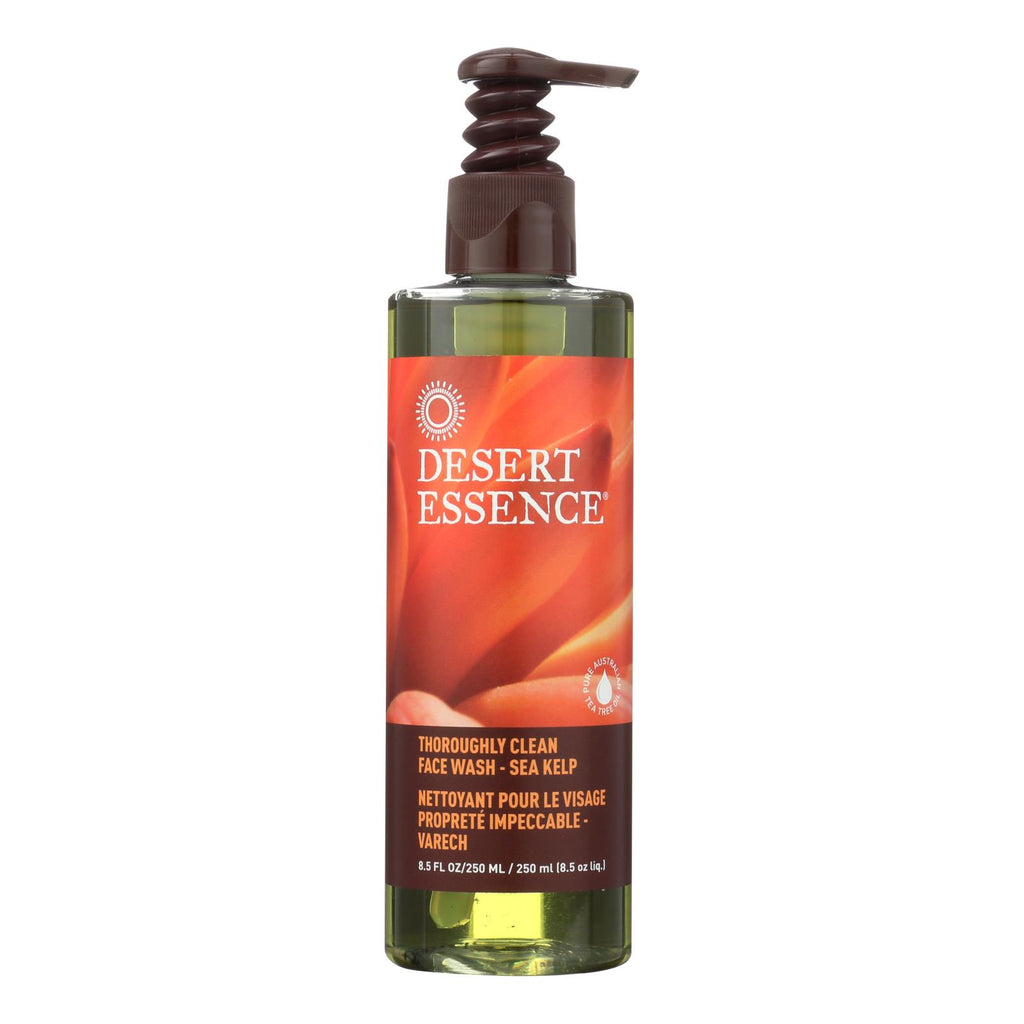 Desert Essence Thoroughly Clean Face Wash with Eco Harvest Tea Tree Oil and Sea Kelp (Pack of 8.5 Fl Oz) - Cozy Farm 