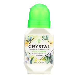 Crystal Essence Roll-On Deodorant in Vanilla Jasmine, 2.25 Oz - Cozy Farm 