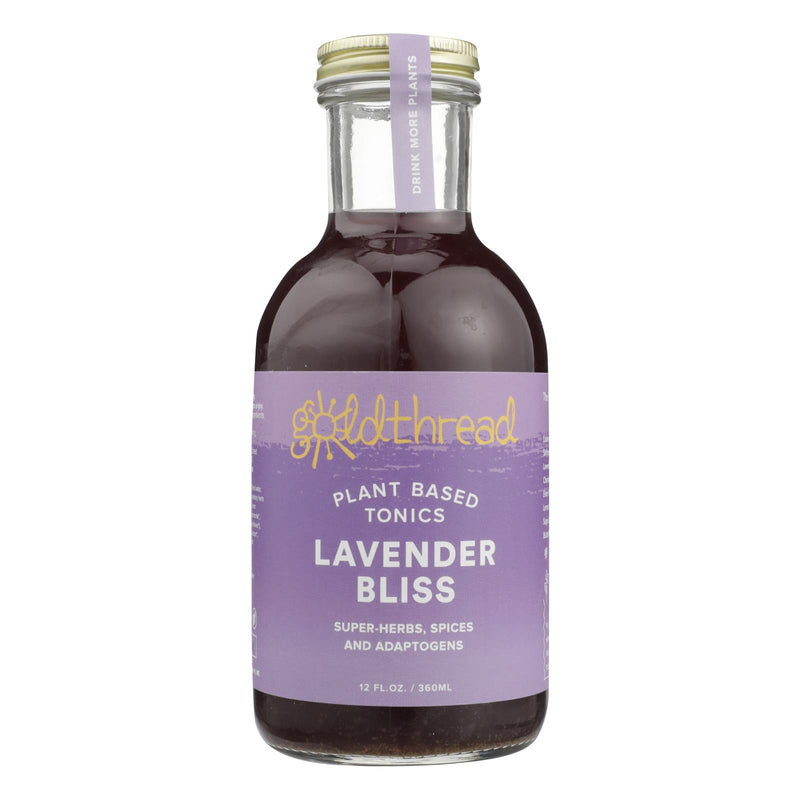 Goldthread Lavender Bliss Tonic (Pack of 6 - 12 Fl Oz), Relaxing Herbal Tea - Cozy Farm 