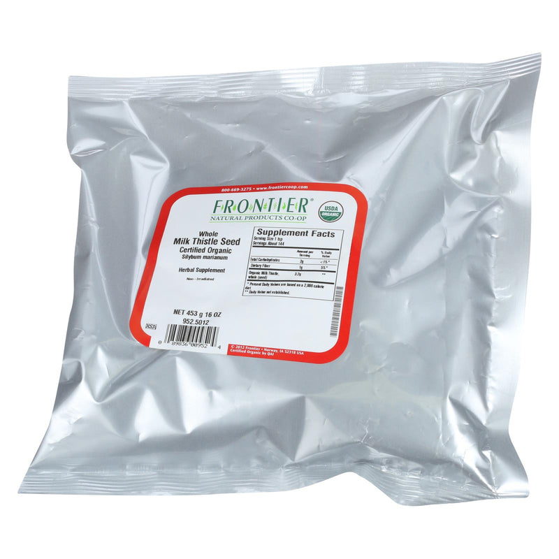Frontier Herb - Organic  - Pure Milk Thistle Whole, 1 lb. - Cozy Farm 