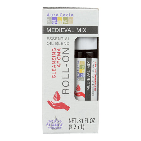 Aura Cacia Roll-On Essential Oil Medieval (Pack of 4) - 0.31 Fl Oz - Cozy Farm 