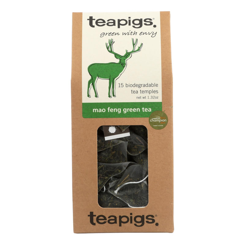 Teapigs Green Mao Feng Tea Bags for a Refreshing and Relaxing Sip (Pack of 6 - 15 ct) - Cozy Farm 