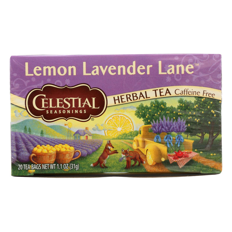 Celestial Seasonings Lemon Lavender Lane Tea, 20-Count Tea Bags (Pack of 6) - Cozy Farm 