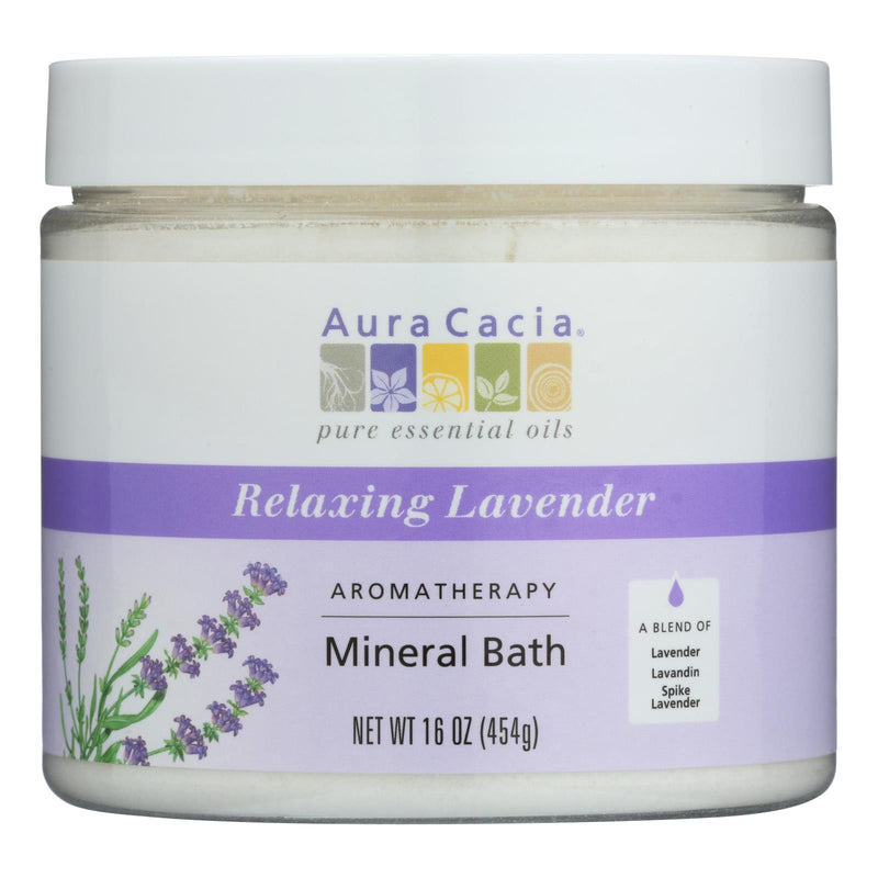Aura Cacia Lavender Harvest Aromatherapy Mineral Bath Soak (16 Oz.) - Cozy Farm 