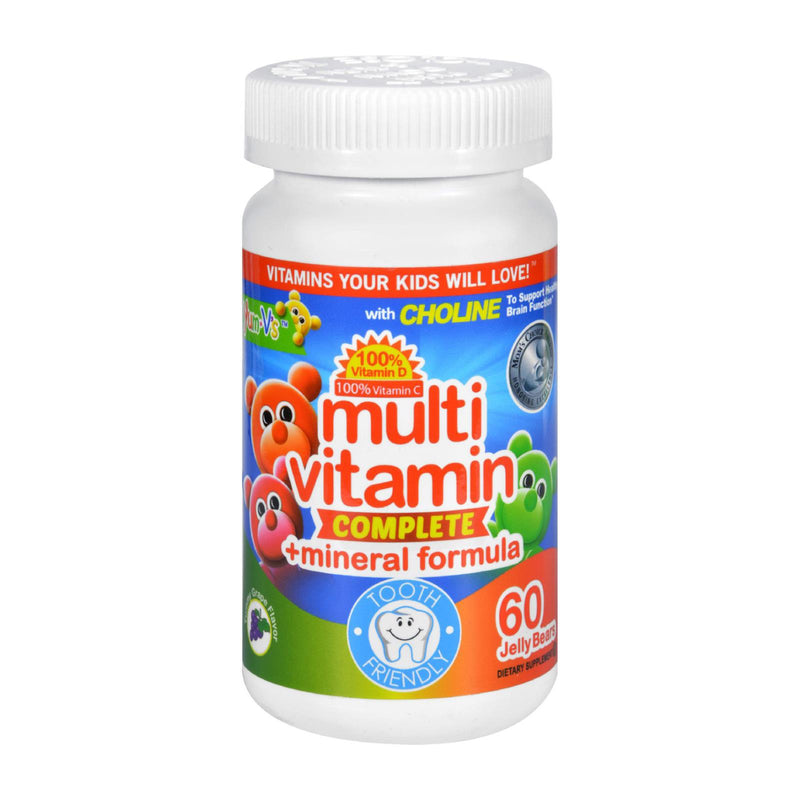 Yum V's Multi-Vitamin Plus Mineral Formula Jellies: Delicious Immunity Boost for Kids (Pack of 60) - Cozy Farm 