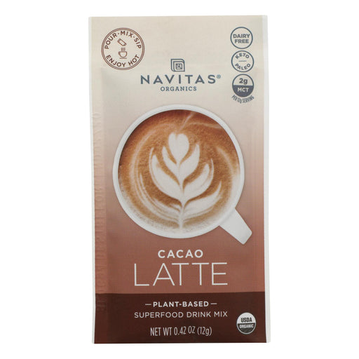 Navitas Organics Cacao Latte, Single Serving Sticks (Pack of 10) - Cozy Farm 