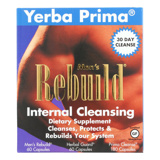 Yerba Prima Men's Rebuild Internal Cleansing (Pack of 1 Kit) - Cozy Farm 