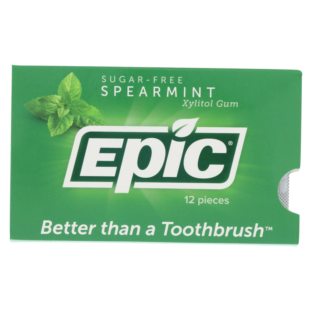 Epic Dental Xylitol Gum Spearmint (Pack of 12, 12 Pack) - Cozy Farm 