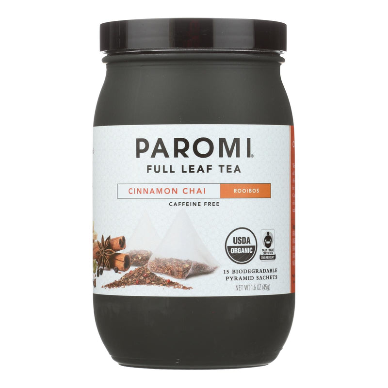 Paromi Rooibos Cinnamon Chai Tea Packs (15 Bags Each, Pack of 6) - Cozy Farm 
