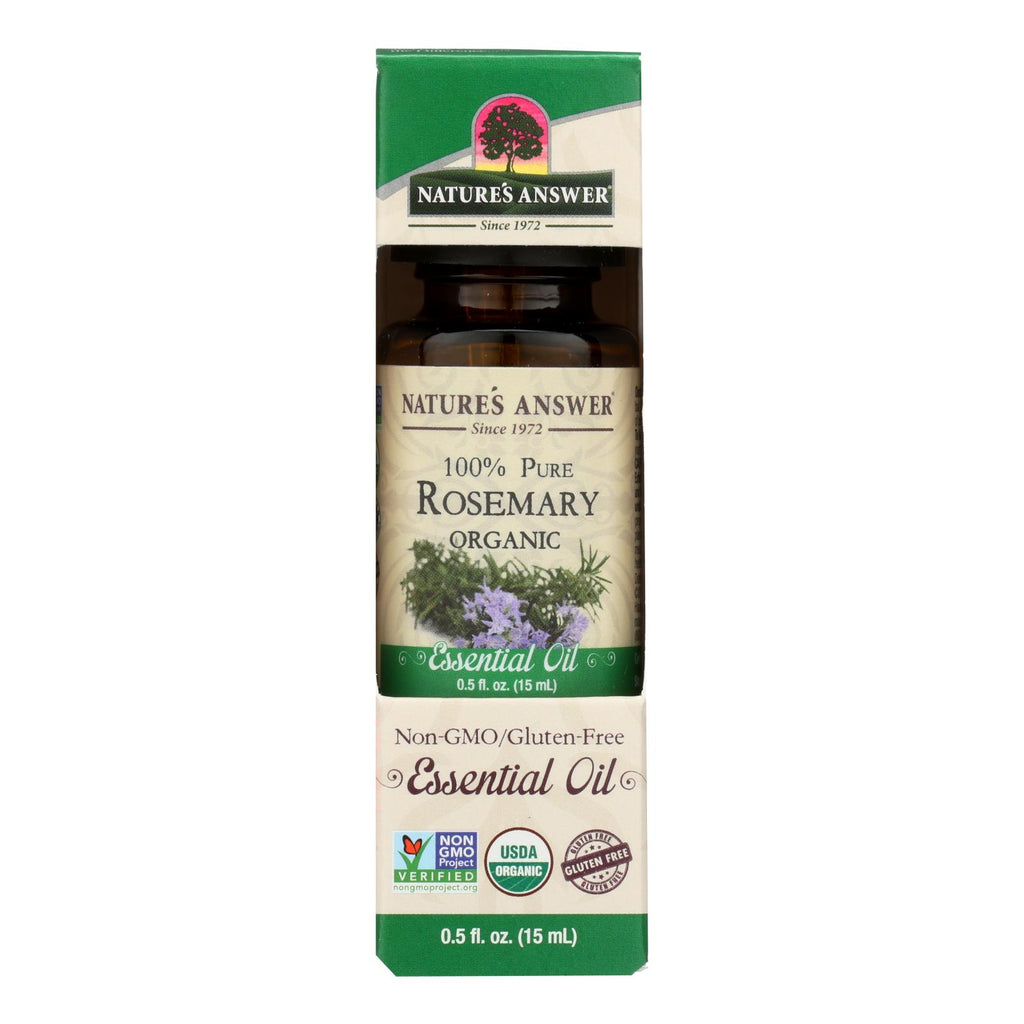 Nature's Answer Organic Rosemary Essential Oil (Pack of 0.5 Oz.) - Cozy Farm 