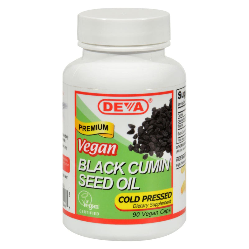 Deva Black Cumin Seed Oil Capsules - Vegan Omega-3 Source - 90 Count - Cozy Farm 
