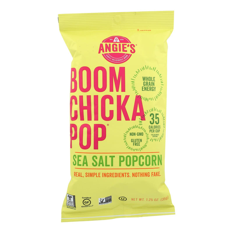 Angie's Boom Chicka Pop: Sea Salt Kettle Corn (12-Pack, 1.25 Oz.) - Cozy Farm 