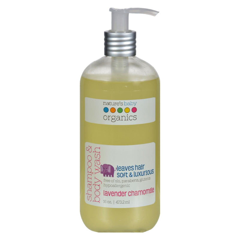 Nature's Baby Organics Shampoo and Body Wash  - Lavender Chamomile, 16 Fl Oz. - Cozy Farm 