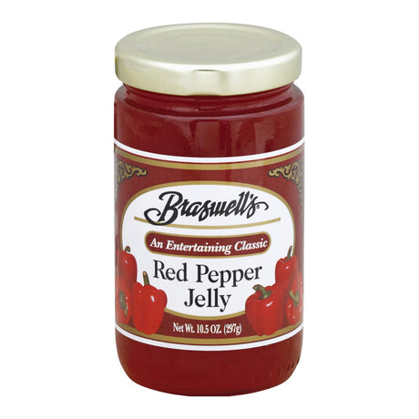Braswell's Sweet & Zesty Red Pepper Jelly - 10.5 Oz. Pack of 6 - Cozy Farm 