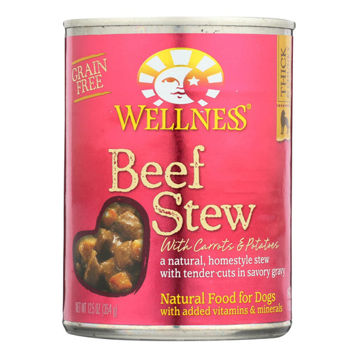 Wellness Pet Products Dog Food - Beef With Carrot And Potato (Pack of 12) - 12.5 Oz. - Cozy Farm 