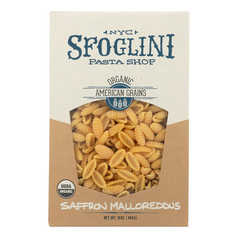 Sfoglini Organic Saffron Malloreddus Pasta  - Case Of 6 - 16 Oz - Cozy Farm 