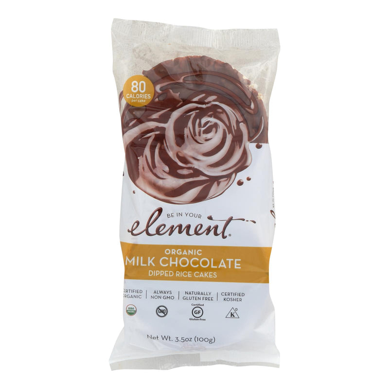 Element Organic Dipped Rice Cakes - Milk Chocolate - 6 ct - 3.5 Oz. Each - Cozy Farm 