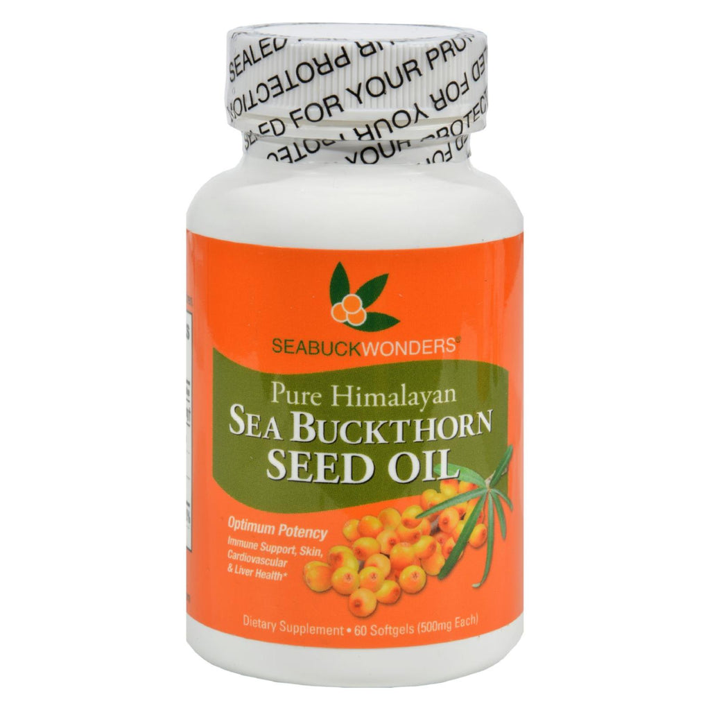 Seabuck Wonders Sea Buckthorn Seed Oil (Pack of 60 Softgels - 500mg) - Cozy Farm 