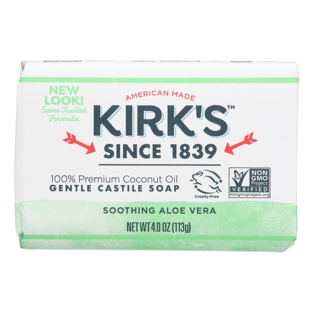 Kirks Natural Bar Soap  - Coco Castile, Aloe Vera - 4 Oz - Cozy Farm 