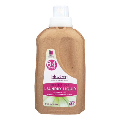 Biokleen Laundry Liquid - Free and Clear for Sensitive Skin (Pack of 6 - 32 Oz.) - Cozy Farm 
