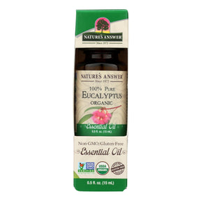 Nature's Answer Organic Eucalyptus Essential Oil, 0.5 Oz. - Cozy Farm 