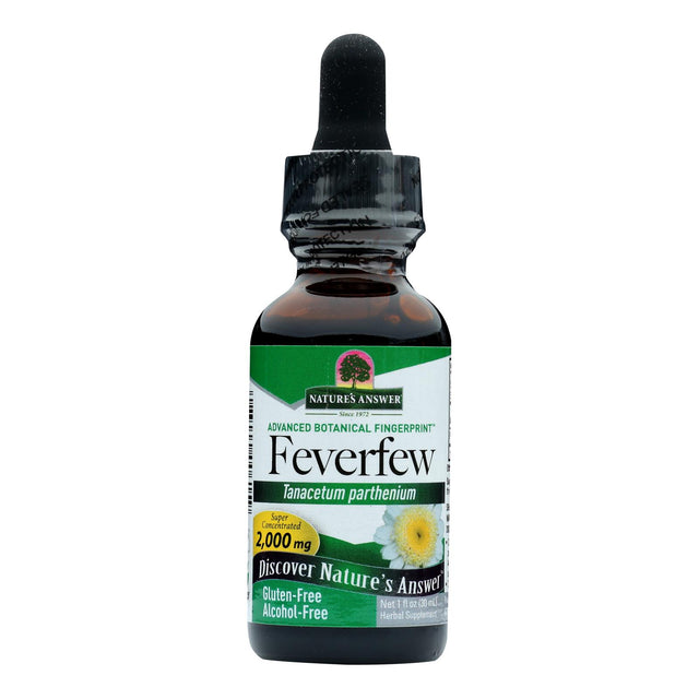 Nature's Answer Alcohol-Free Feverfew Leaf Extract, 1 Fl Oz - Cozy Farm 