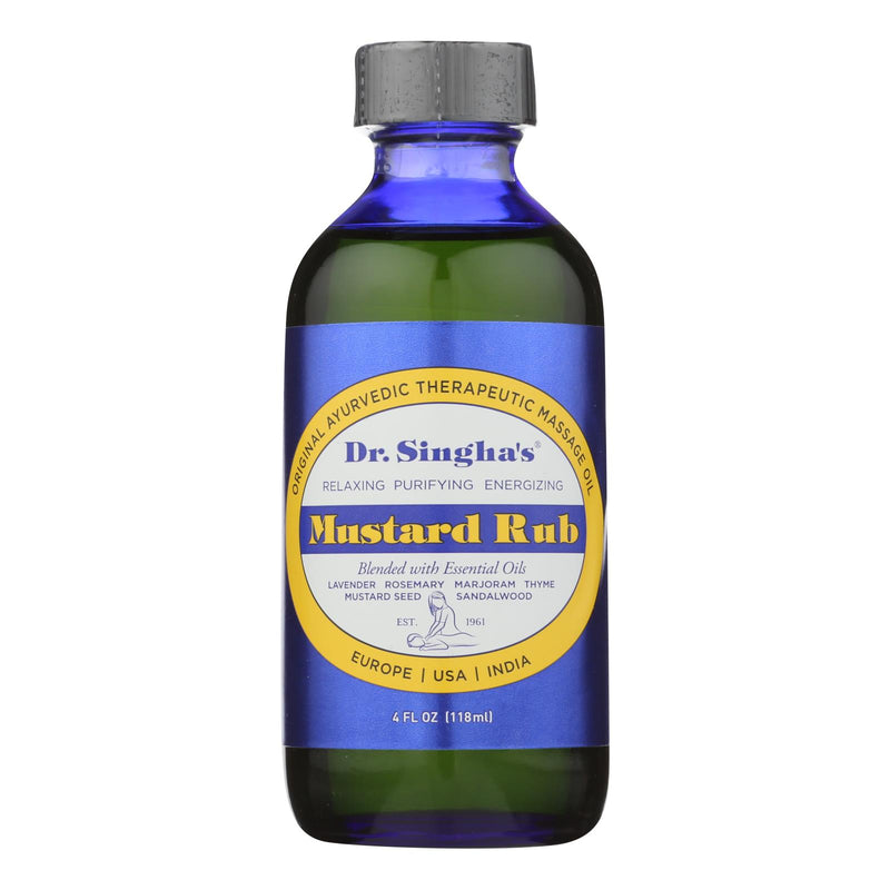 Dr. Singha's Mustard Rub, Therapeutic Muscle Pain Relief (4 Fl Oz.) - Cozy Farm 