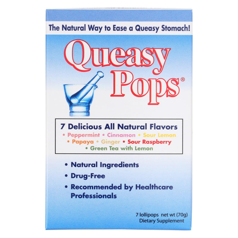 Queasy Pops Anti-Nausea Lollipops: Assorted Flavors for On-the-Go Relief (Pack of 7) - Cozy Farm 